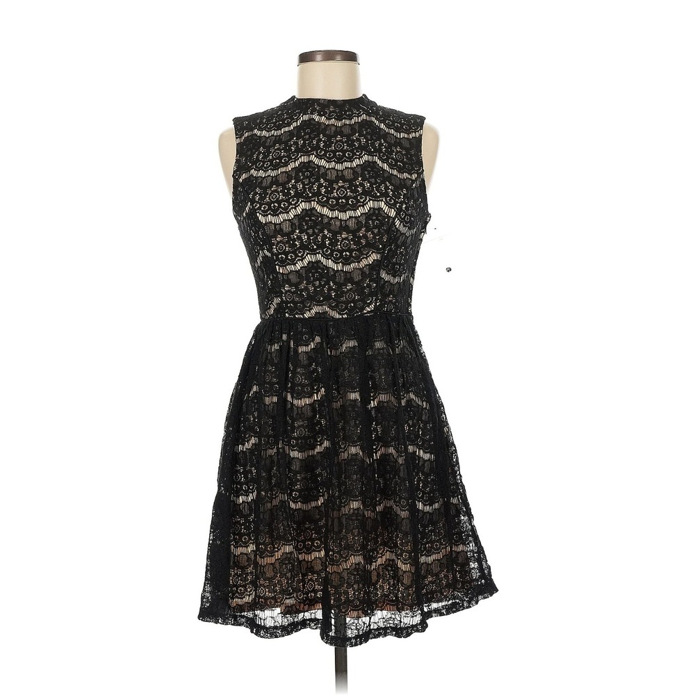 City Triangles Lace Dress Fit & Flare Coquetteโ Whimsygoth Grunge Crochet Size M